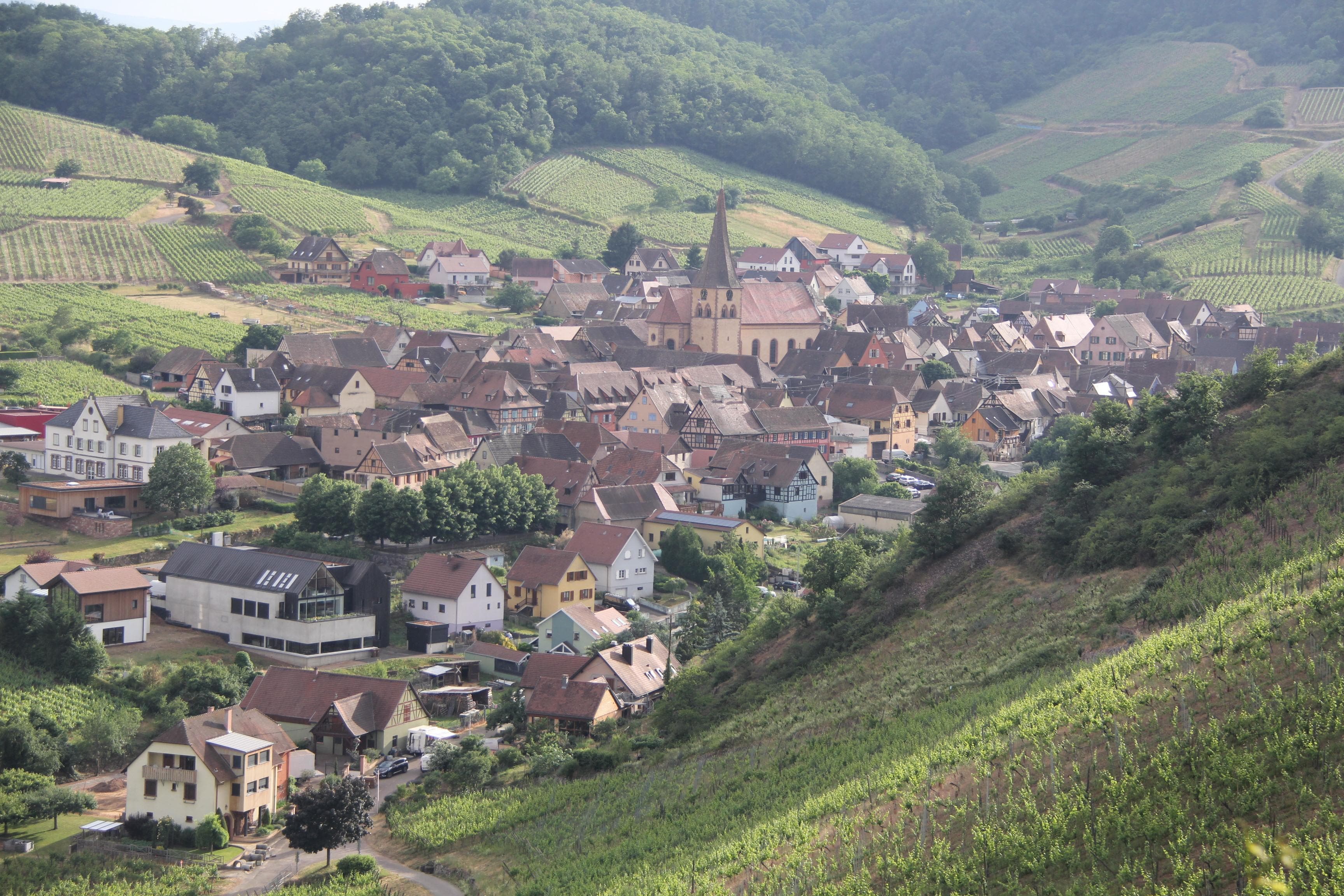 Le village vue de la montagne