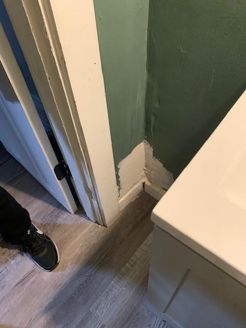 Damaged wall