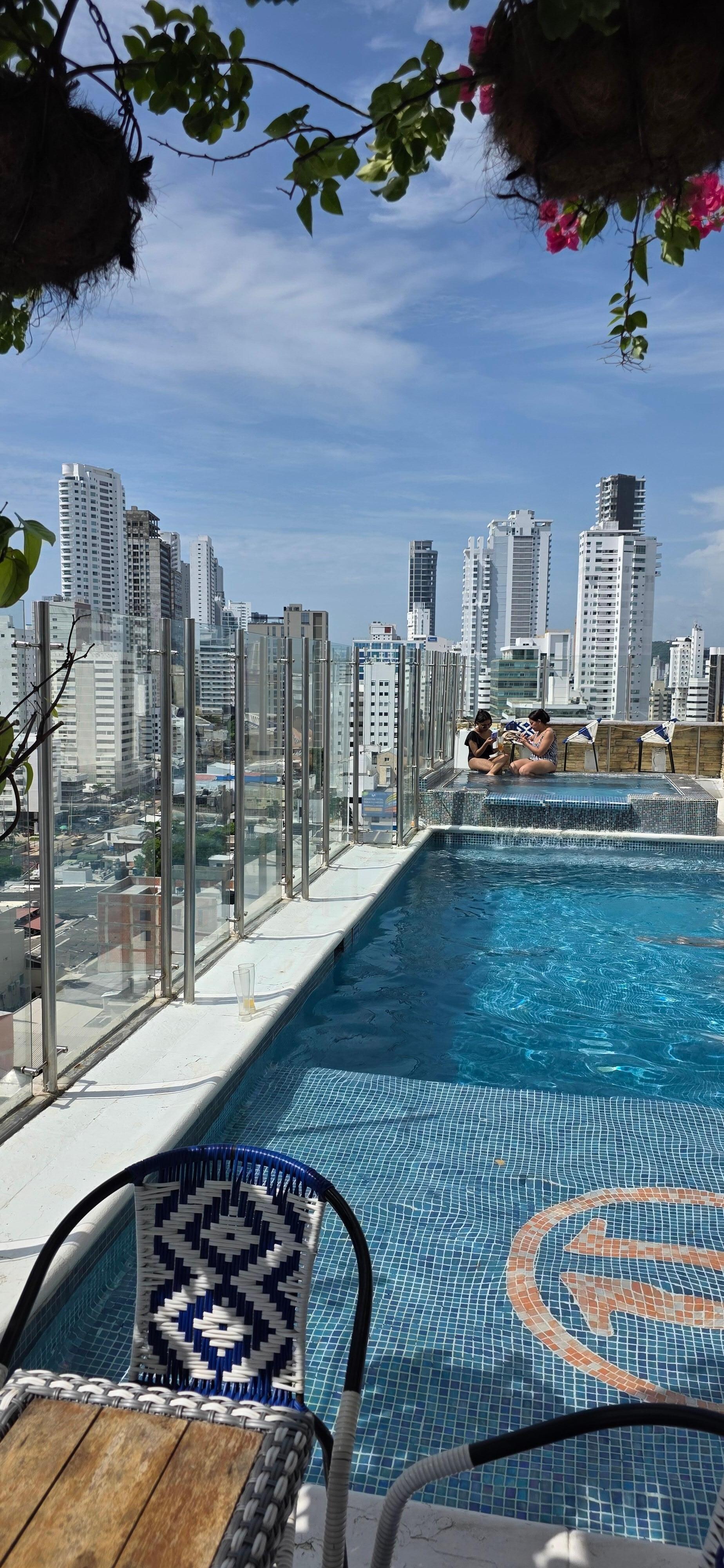 City view from pool.
