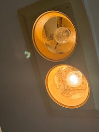 Broken lights in bathroom