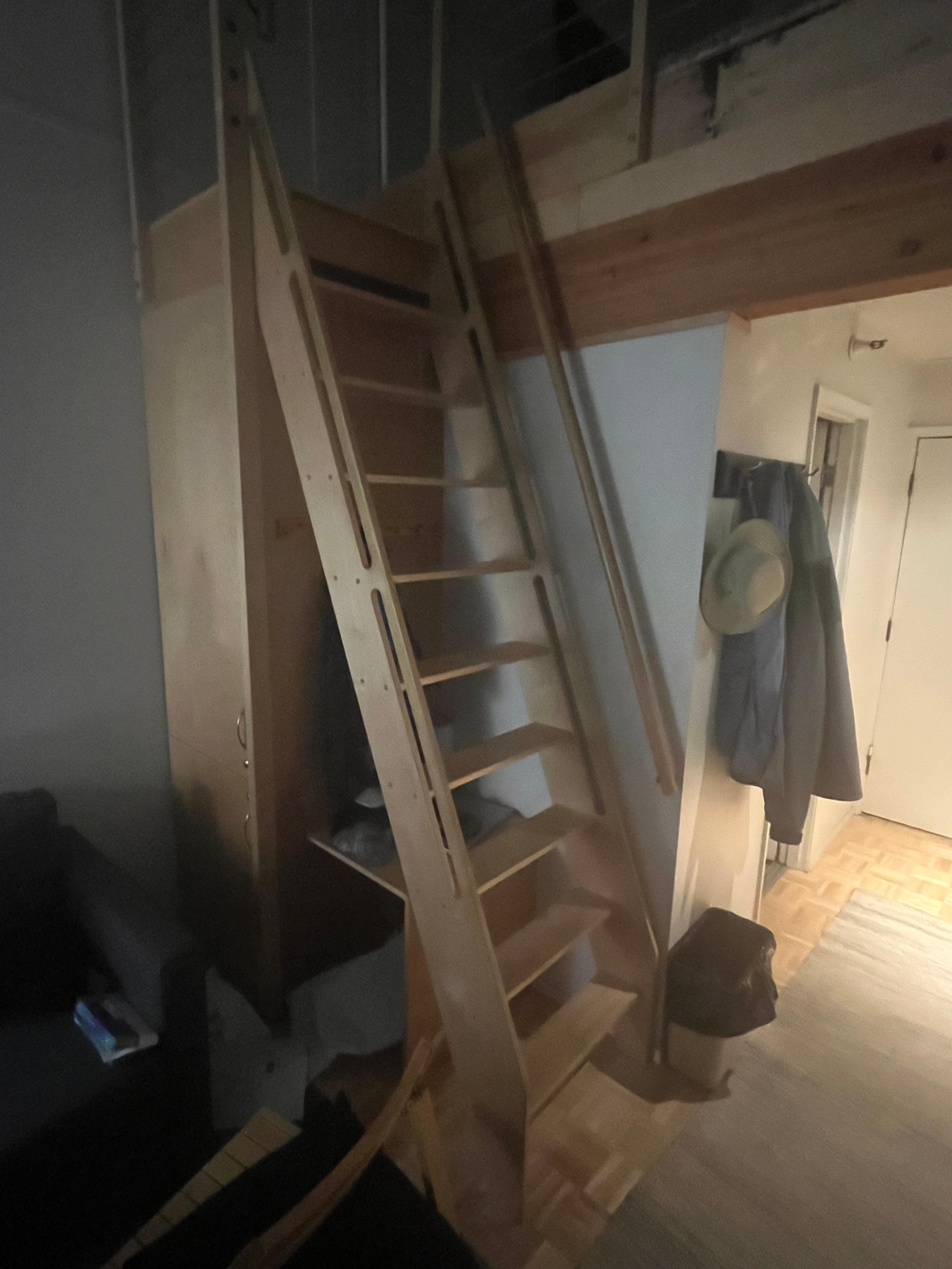 Stairs to bed in loft