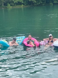 chillin' in the lake next to dock