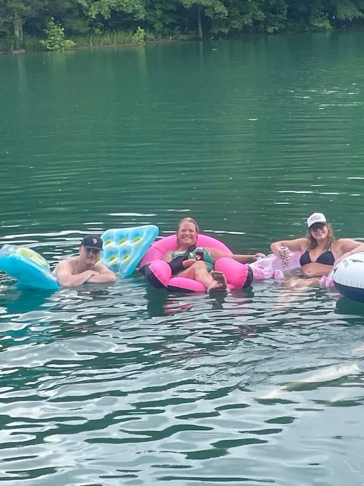 chillin' in the lake next to dock