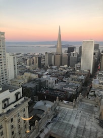 View of the Transamerica Pyramid from the Top of the Mark.