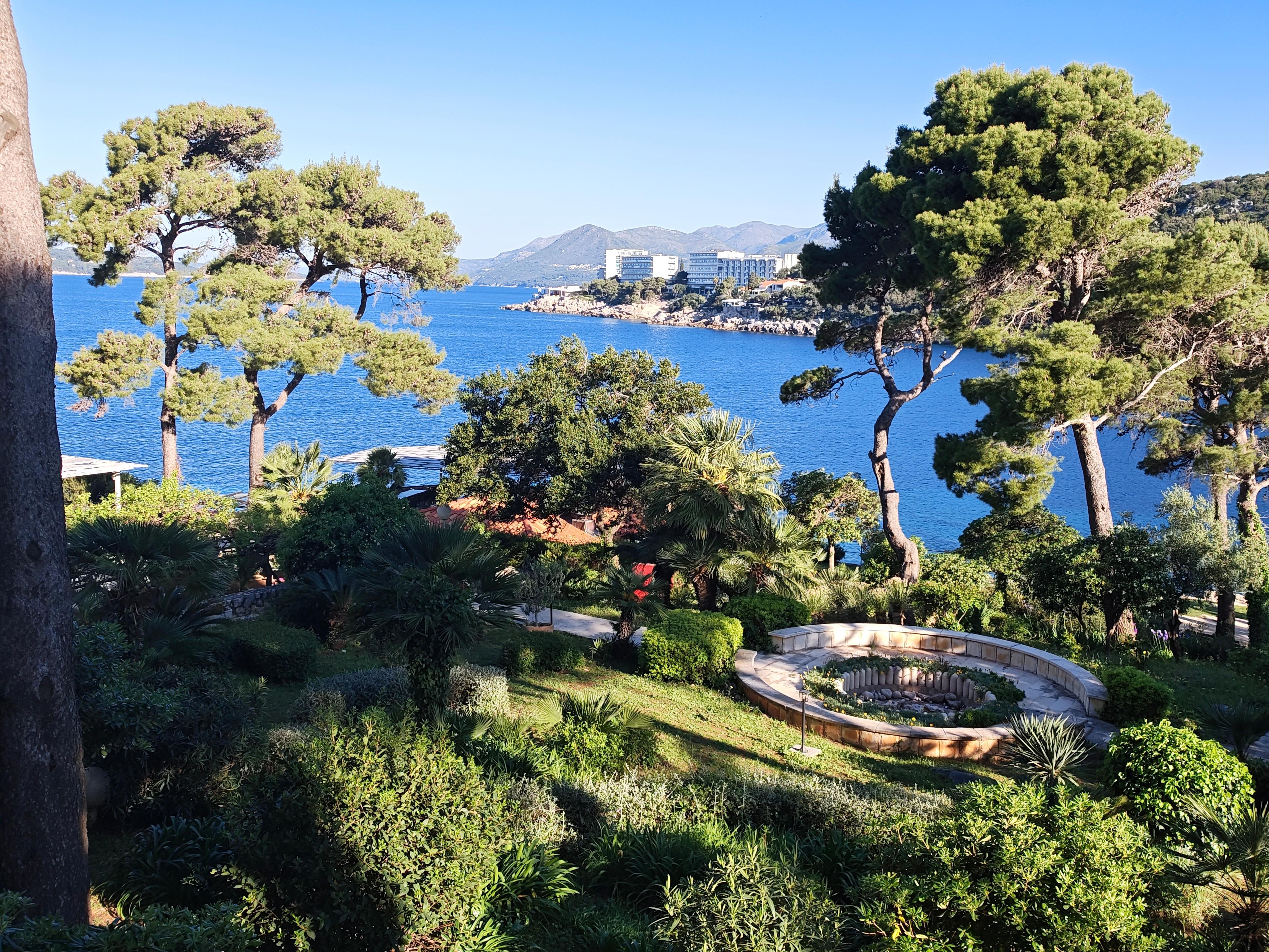 Morning view from our room balcony