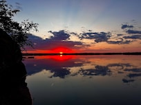Sunset from the private dock