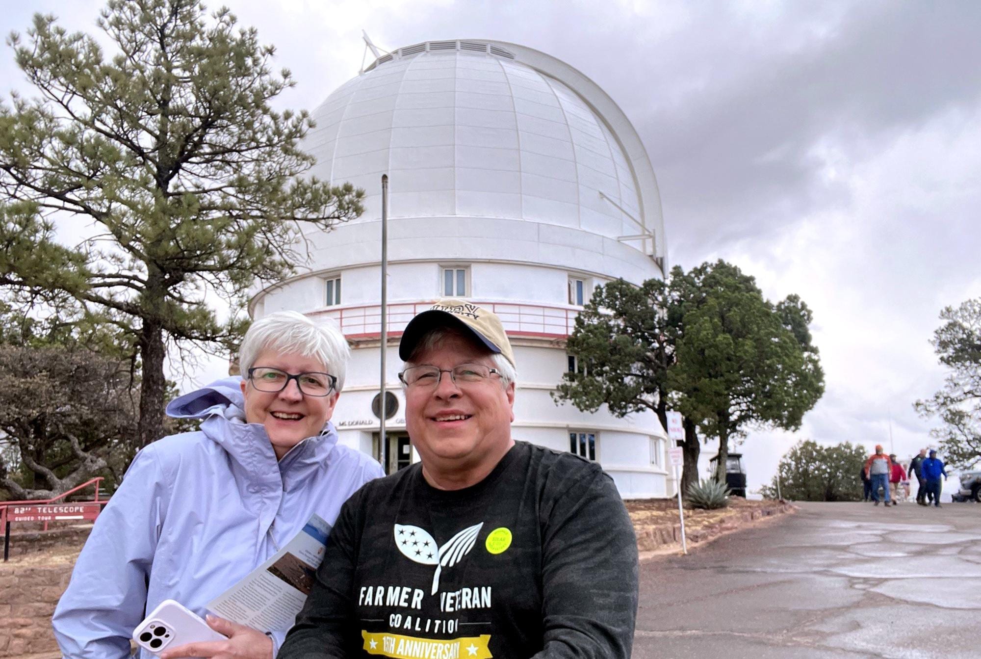 McDonald Observatory less than 20 miles from the Sleeping Lion casita.