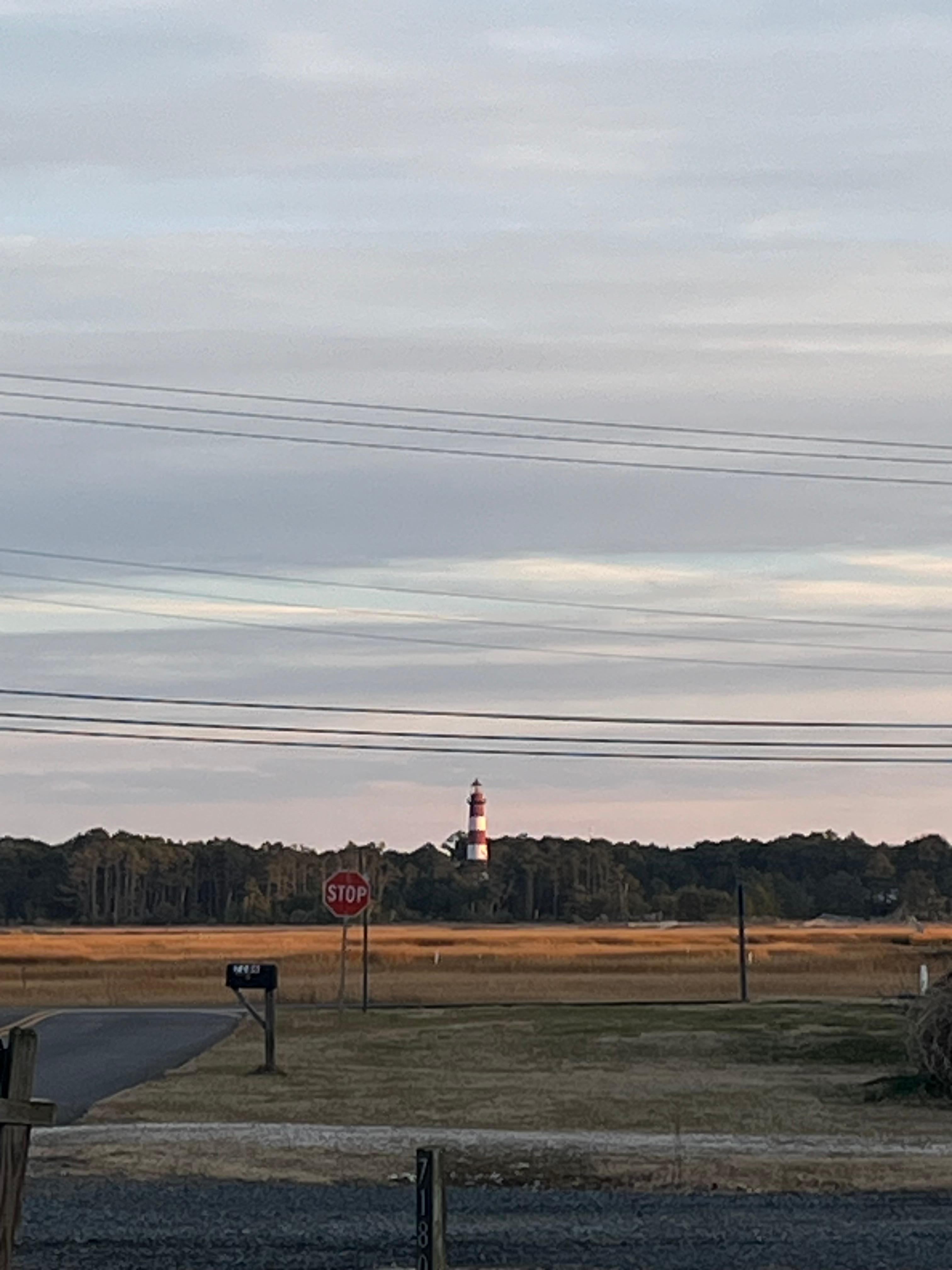Lighthouse view from driveway 