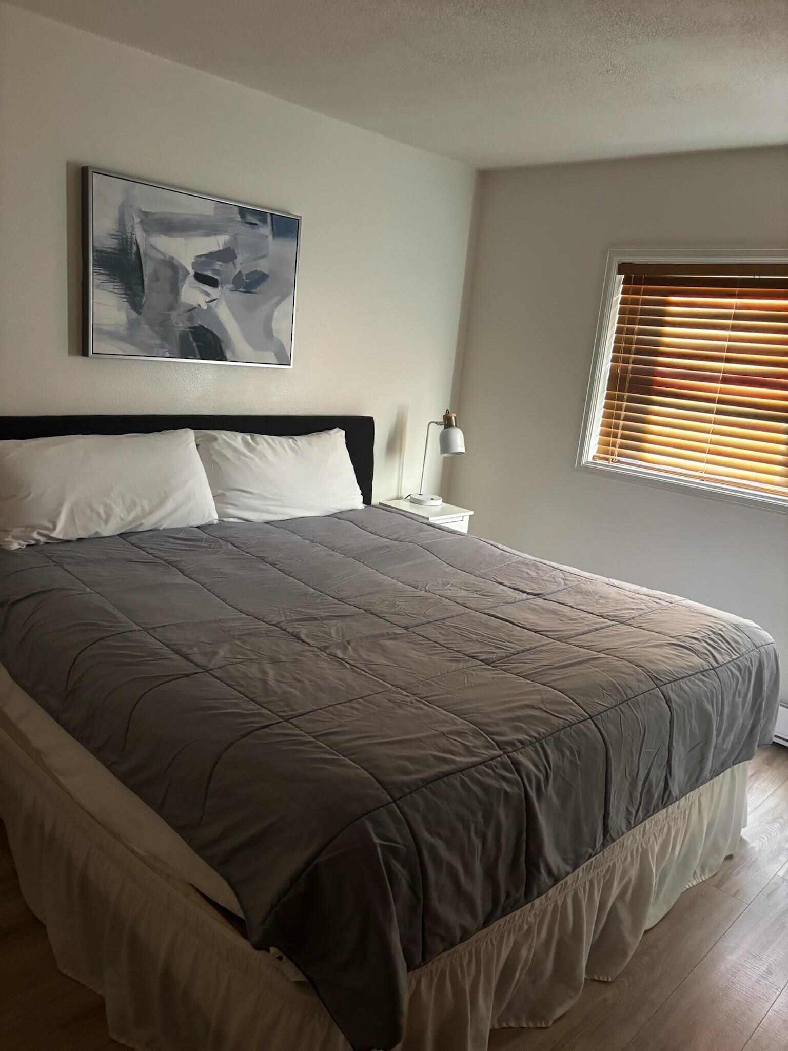 Bedroom with king sized bed