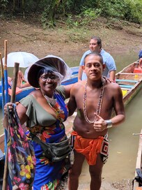 Before boarding the boat for Puru Biakiru village