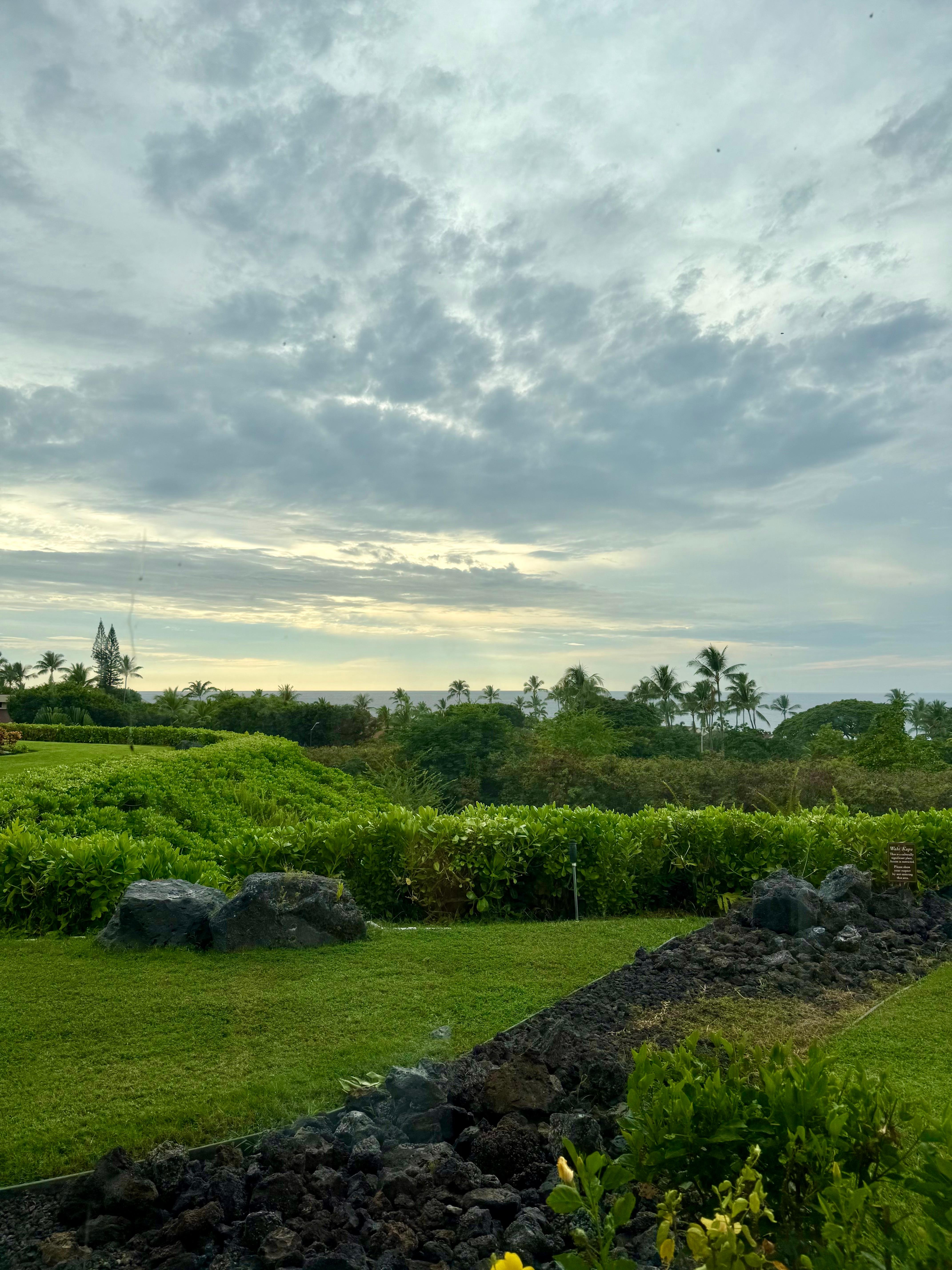 View from outside the back lanai 
