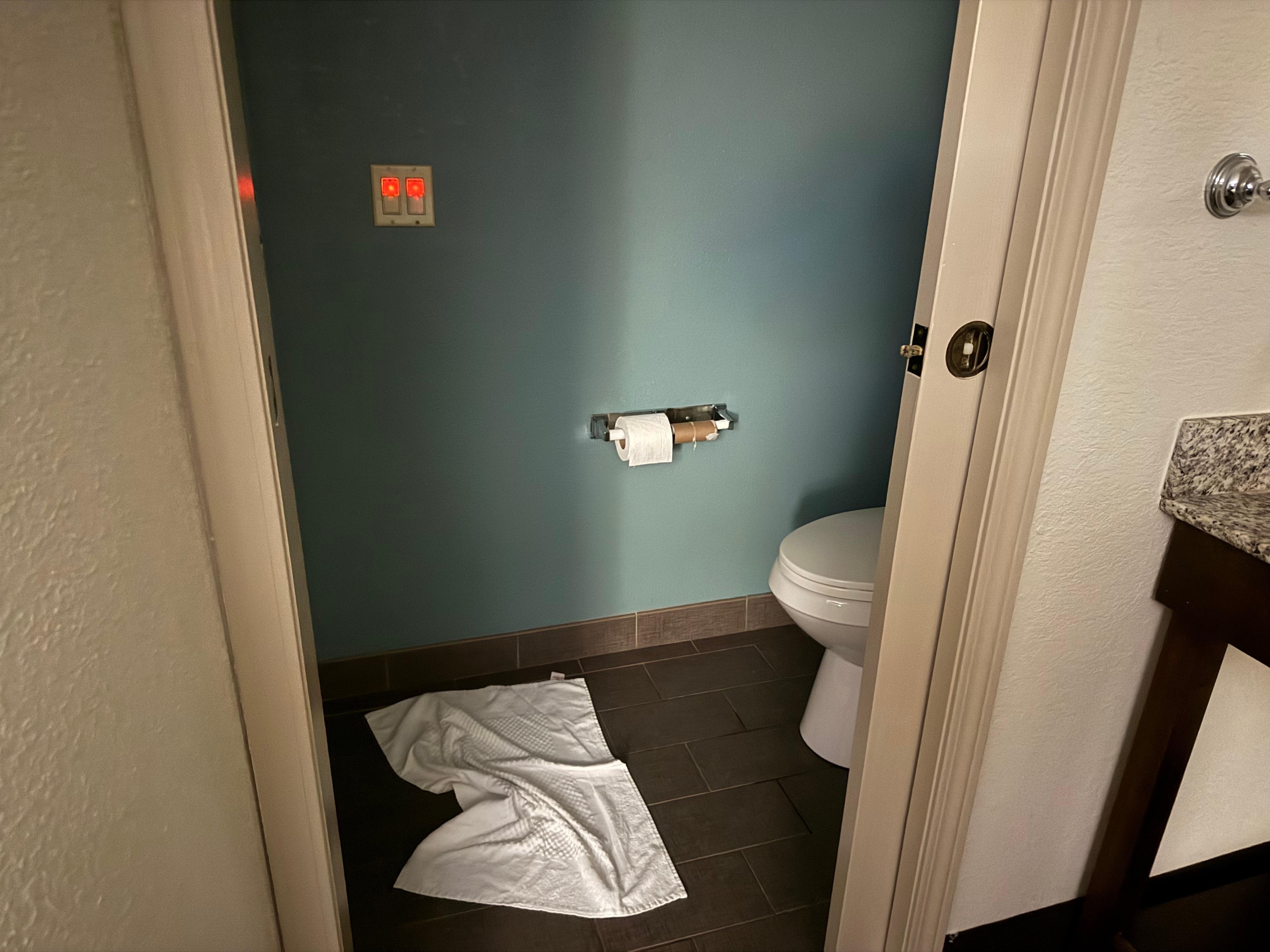 Bathroom unclean for two days