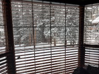 First morning there and awoke to snow ! View from the master