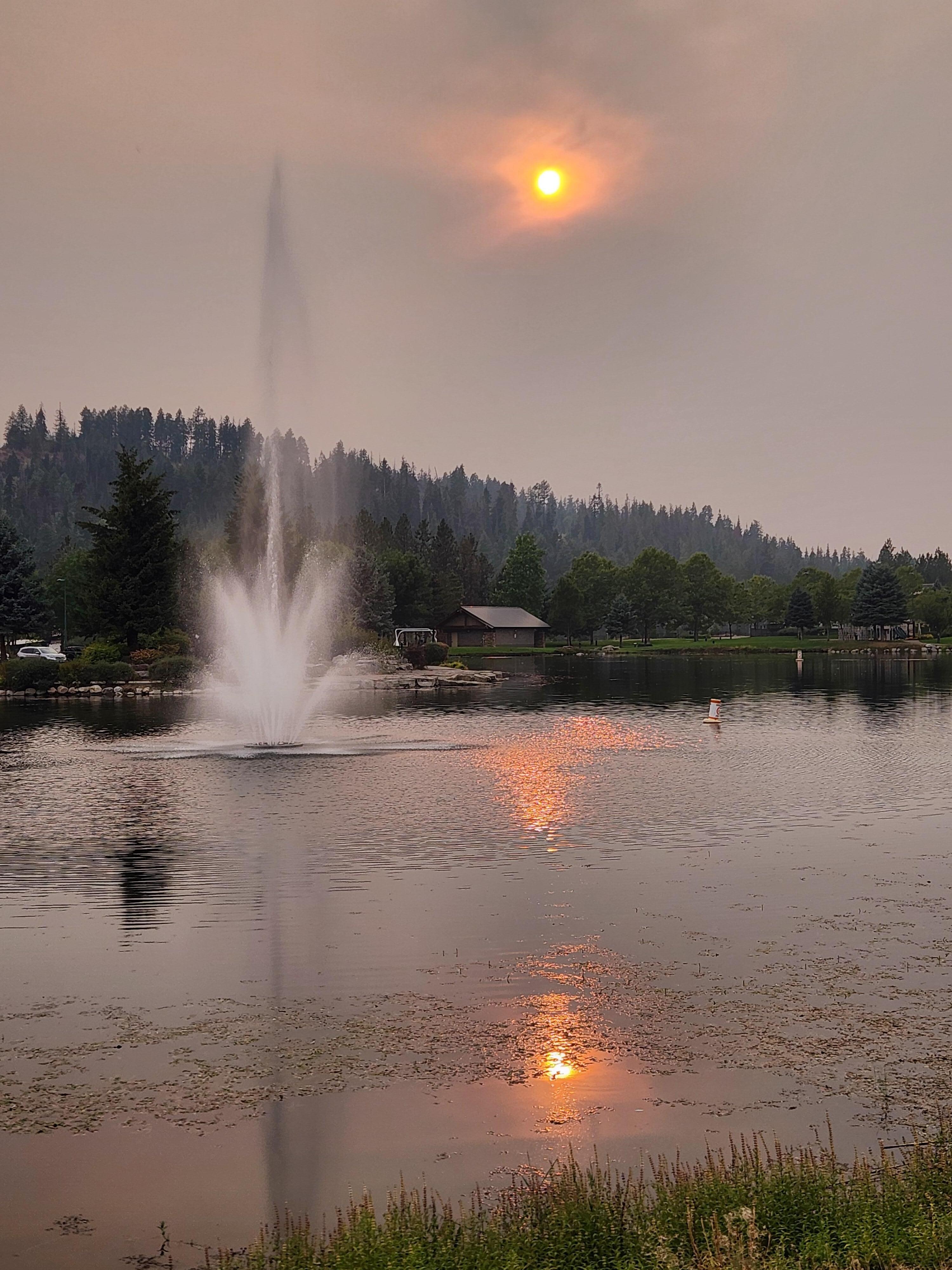 Taken from patio of a near by restaurant.   