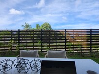 I can see the ocean thru the slats!