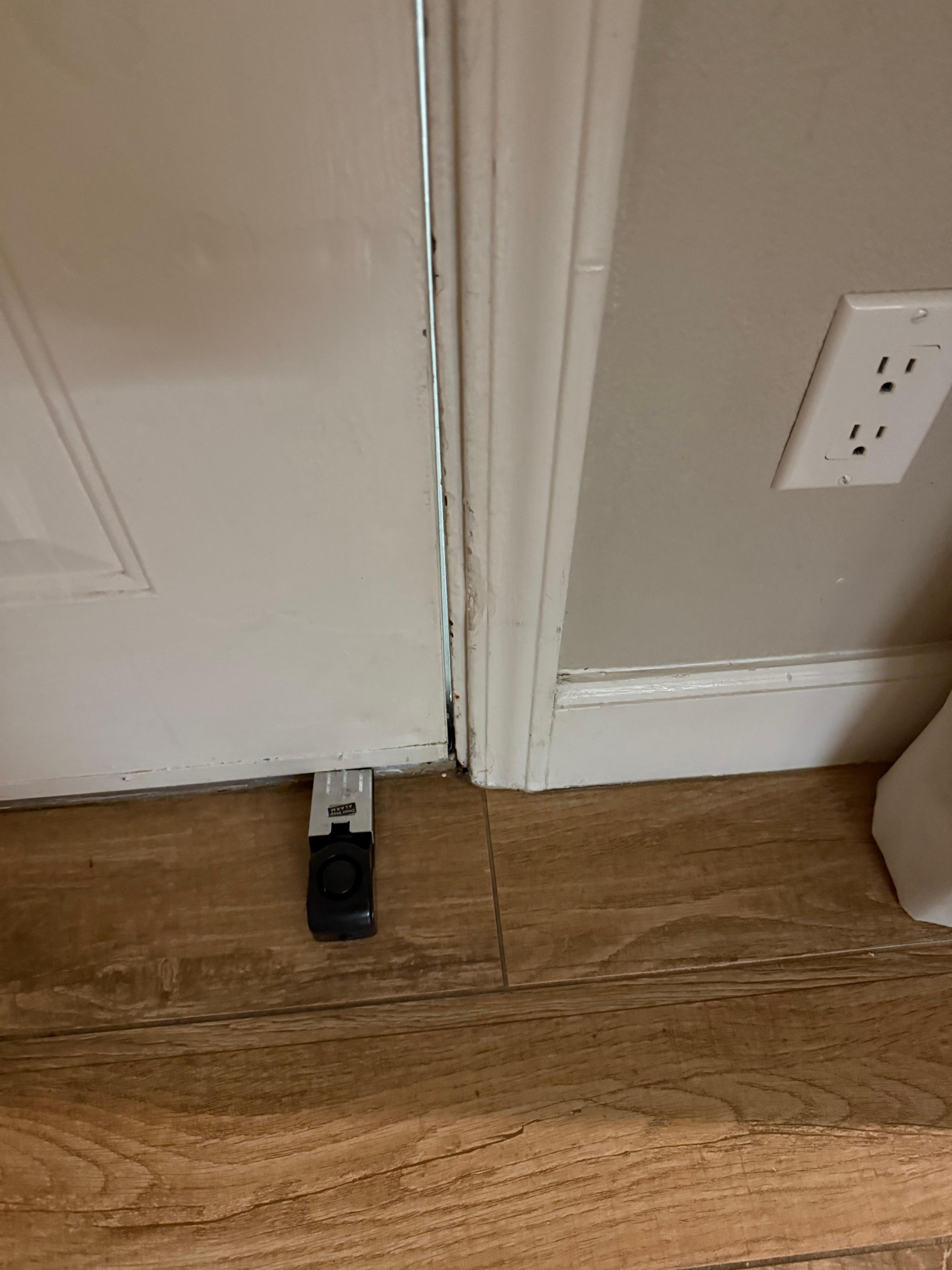 Separation in door frame 