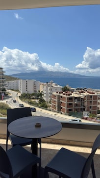 View of the sea from the room on second floor