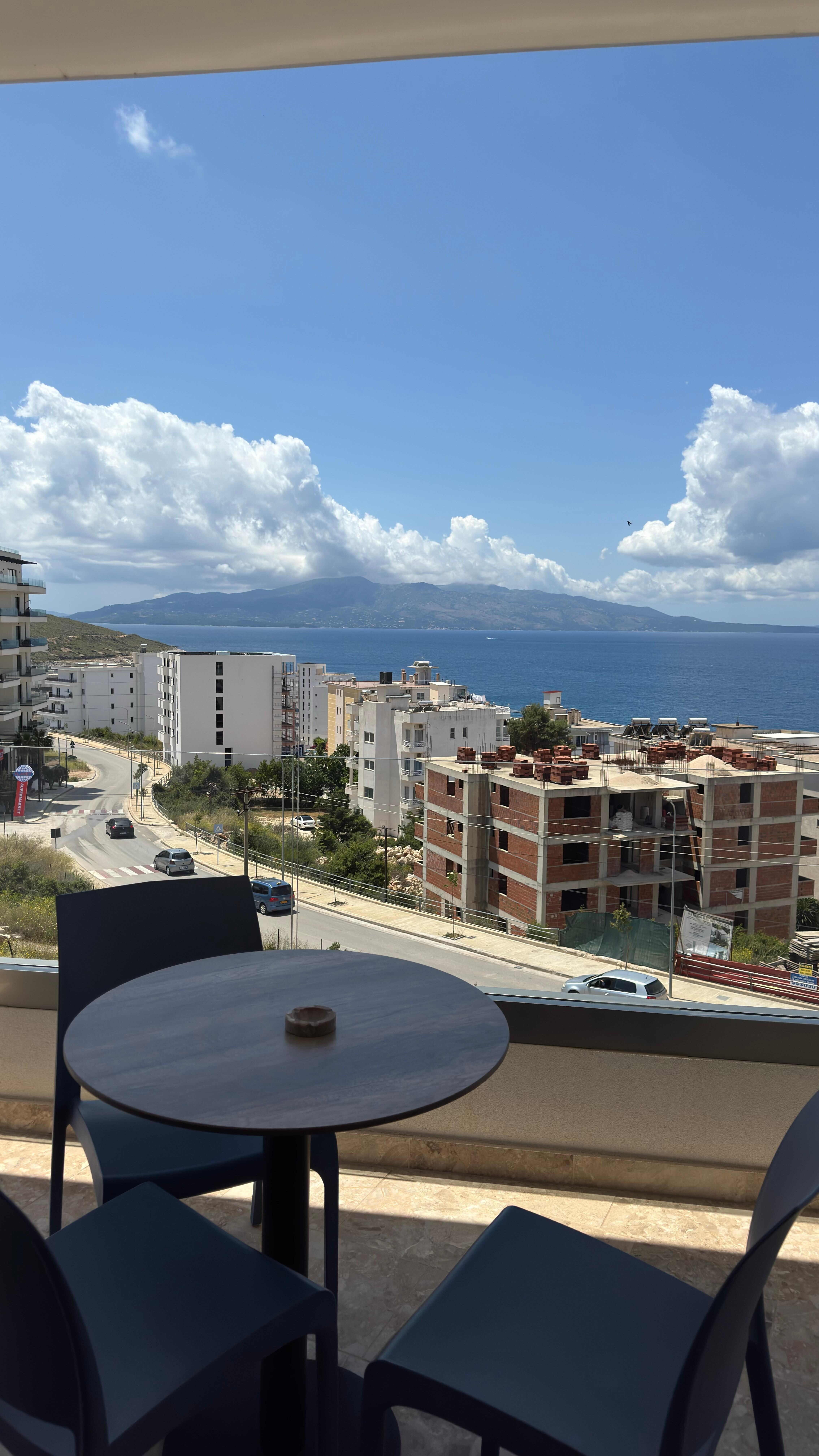 View of the sea from the room on second floor