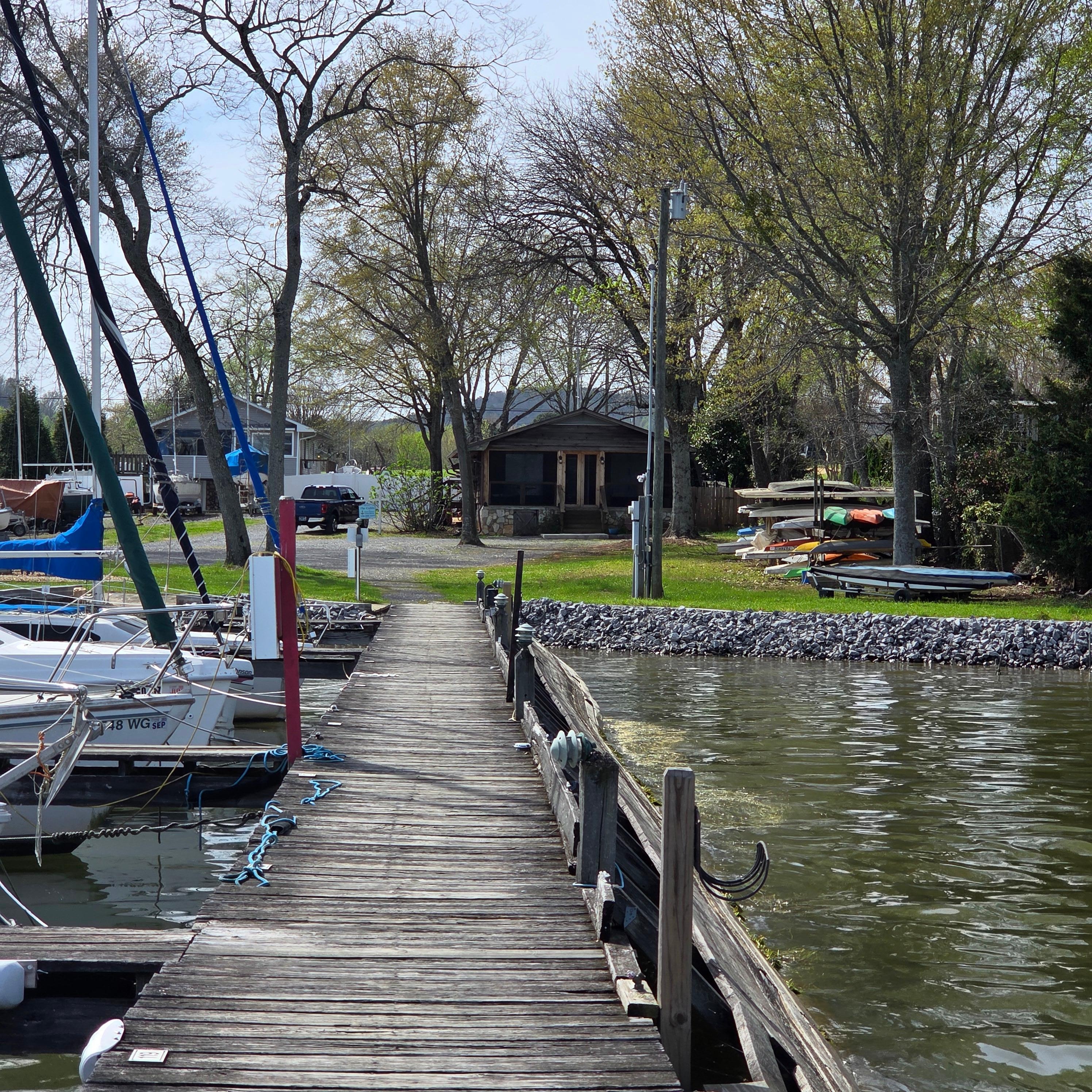View of cabin from the dock.