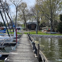 View of cabin from the dock.