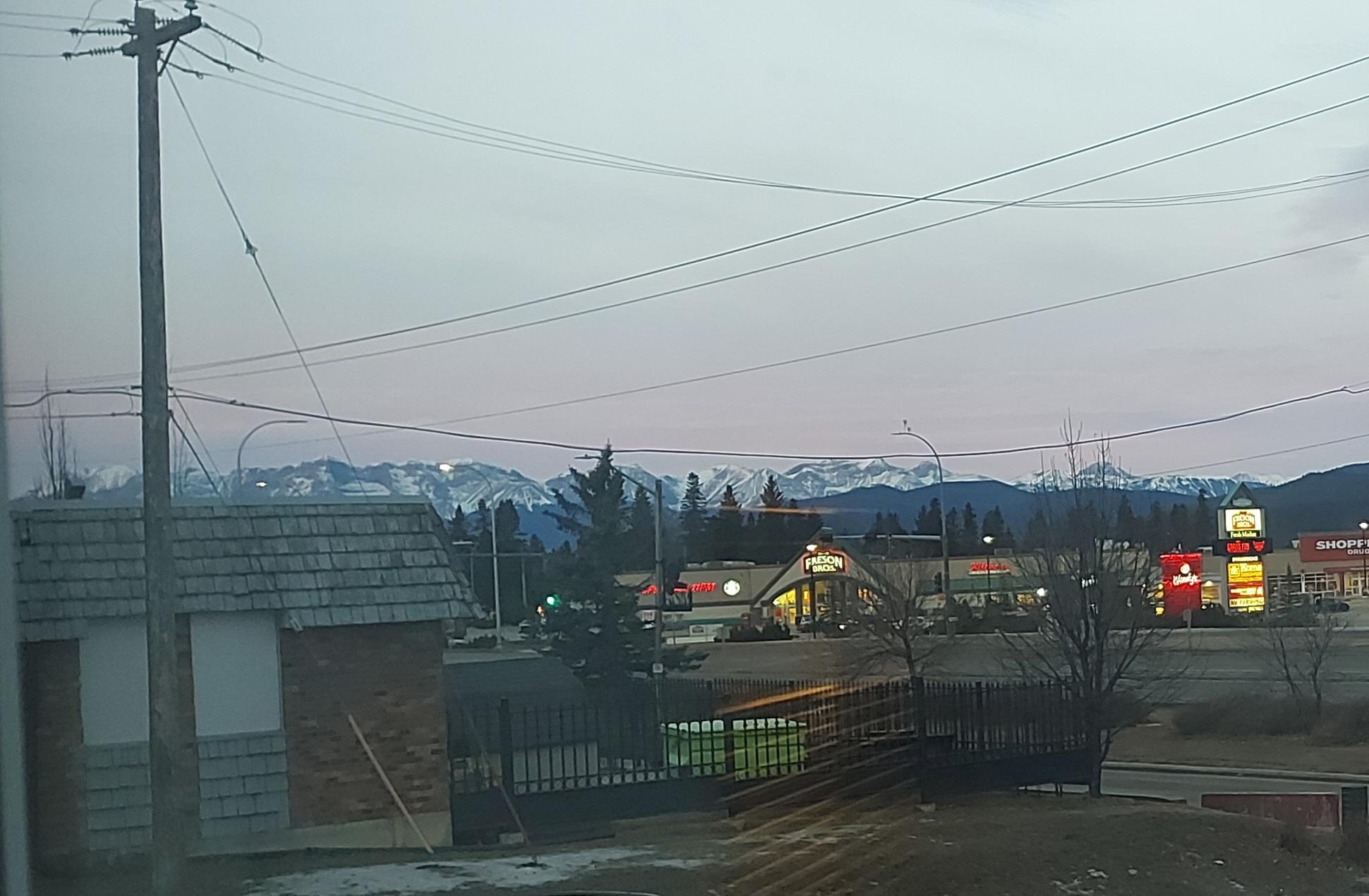 View of the mountains from our room.