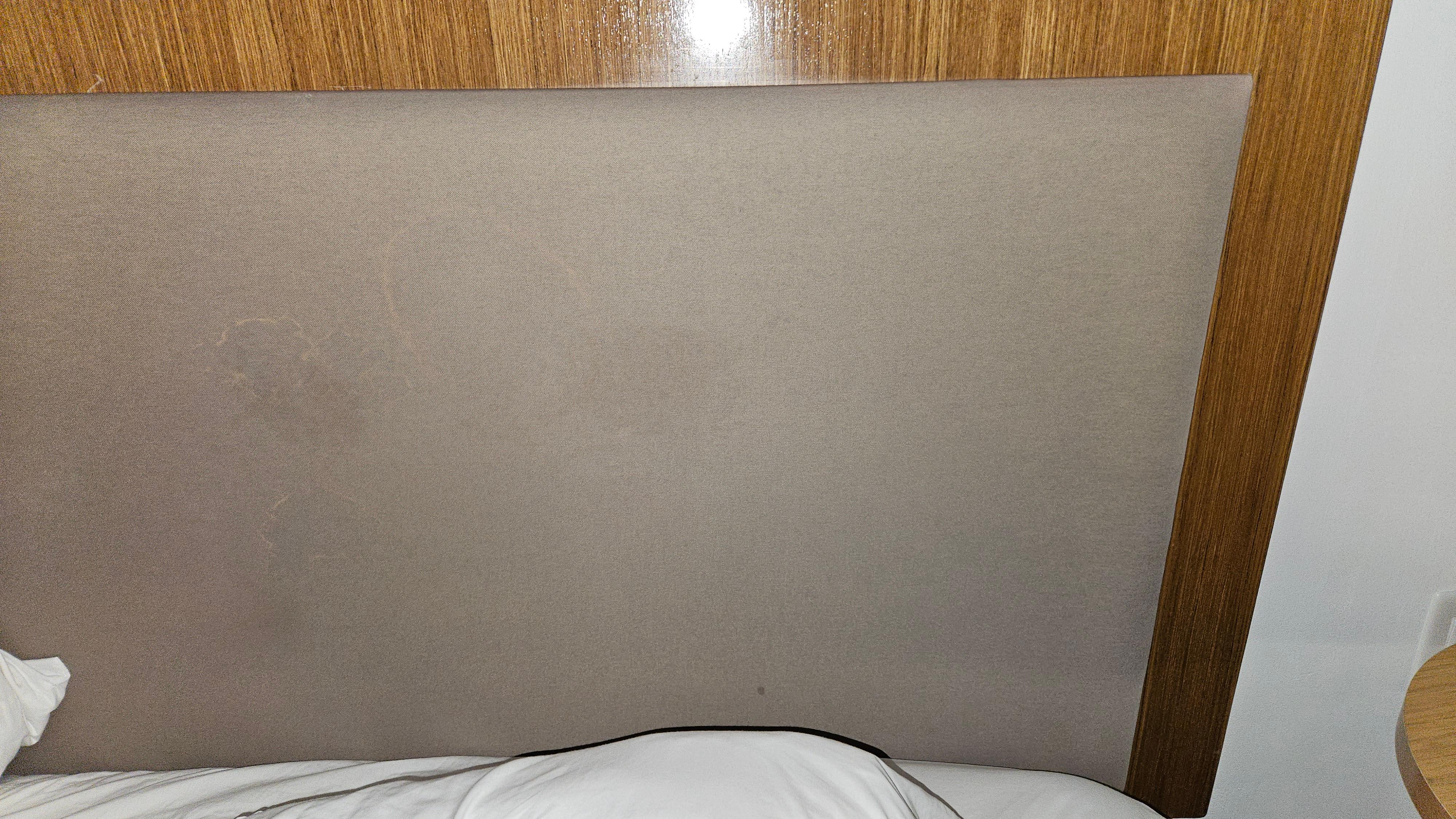 Ick on the cloth headboard