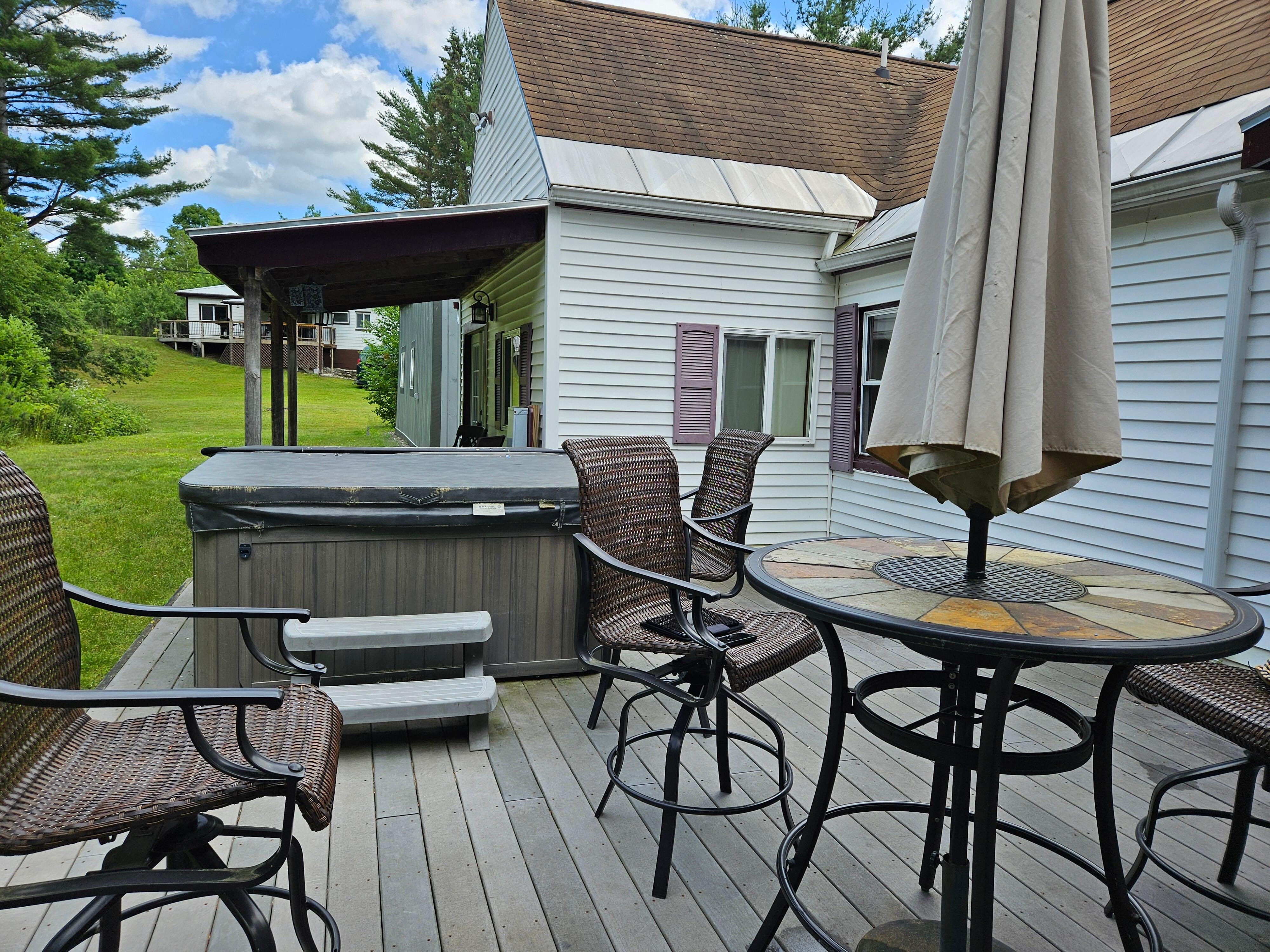 Looking across deck from grill area