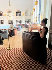 Standing at the door of my room - view of the host stand and Cooper Lounge.