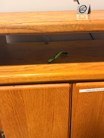 dirty razor left in room