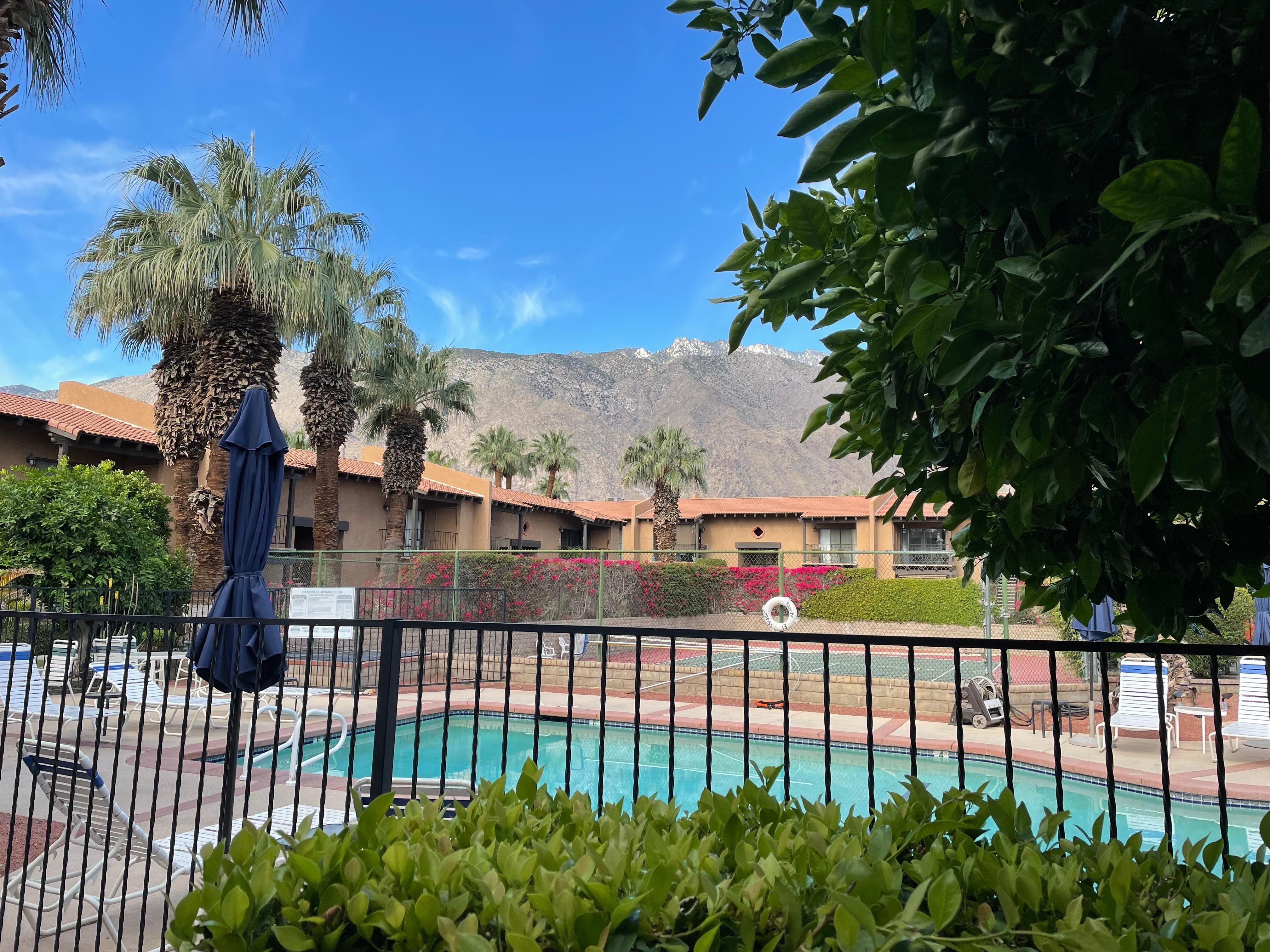 Lovely pool area, view from the condo