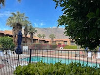 Lovely pool area, view from the condo