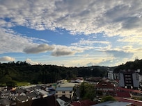 View from our room. View of sunrises and sunsets were especially spectacular