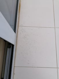 Stained and sticky floor on balcony (on check-in)