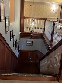 Stairs from 2nd floor to lobby