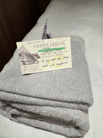 Clean towels. Cute welcome.