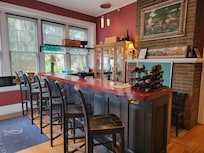 An honor bar complete with a record player