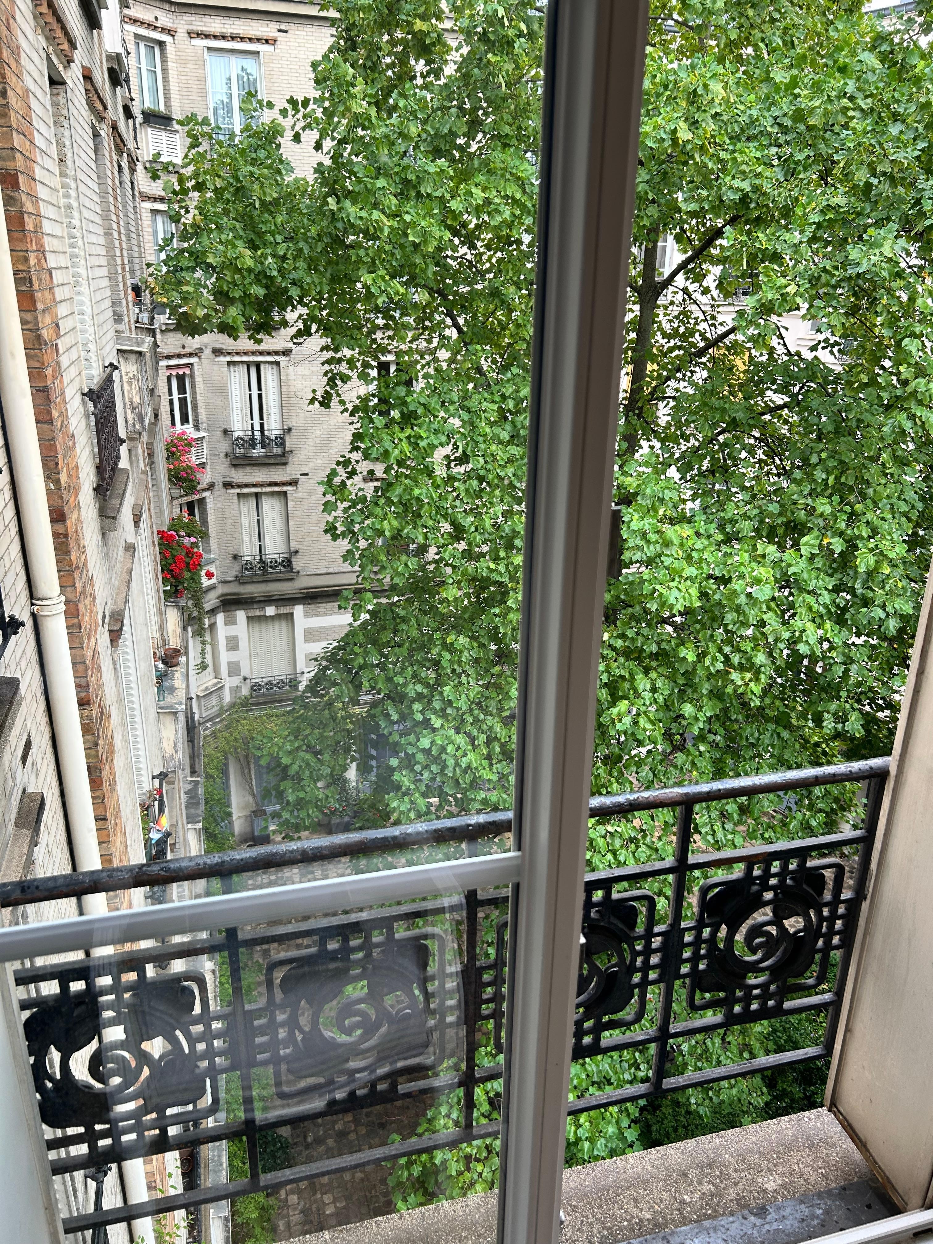 View of the inner courtyard from the bedroom window. So charming! 