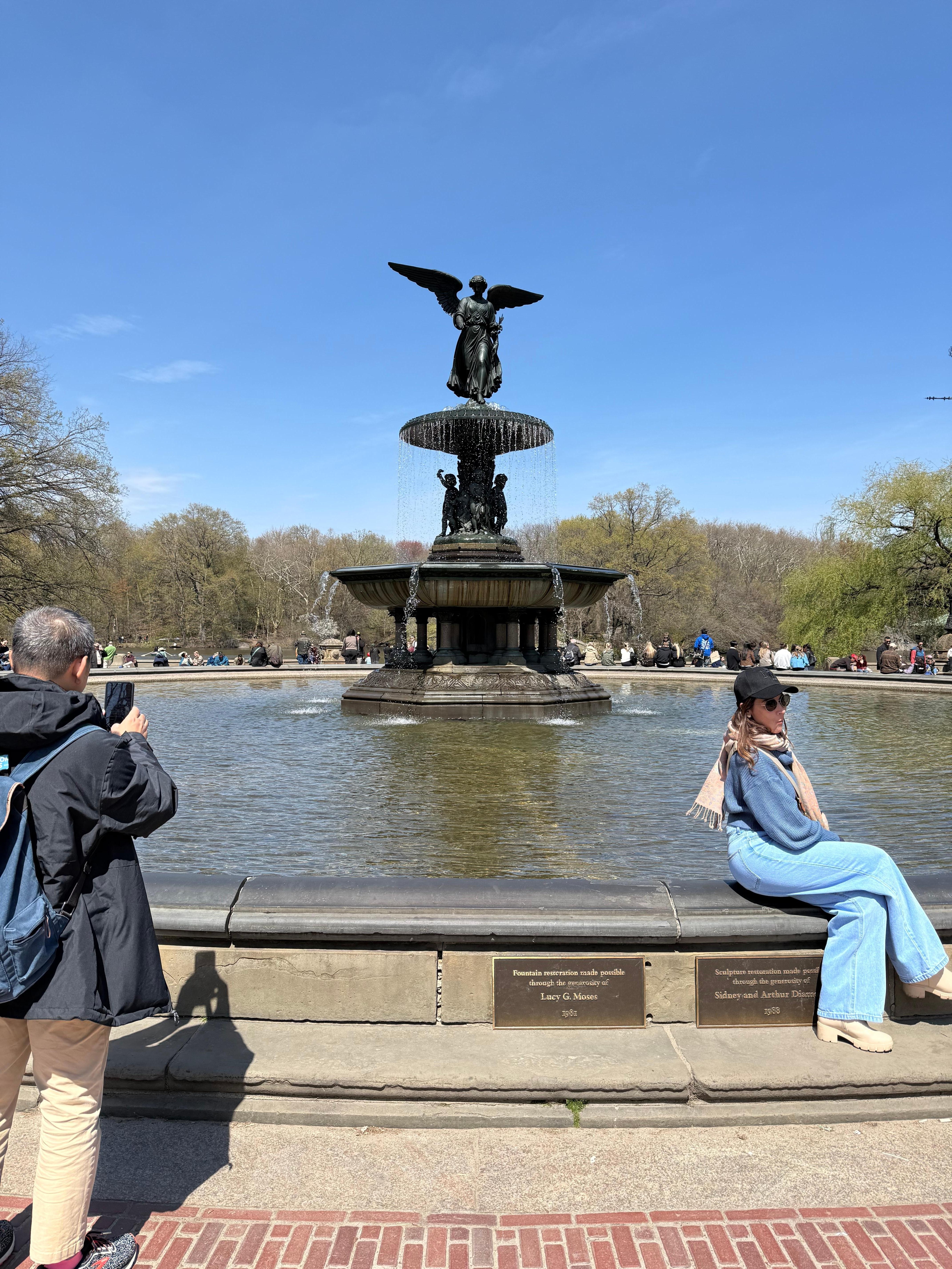Another photo taken at Central Park of the huge fountain. 