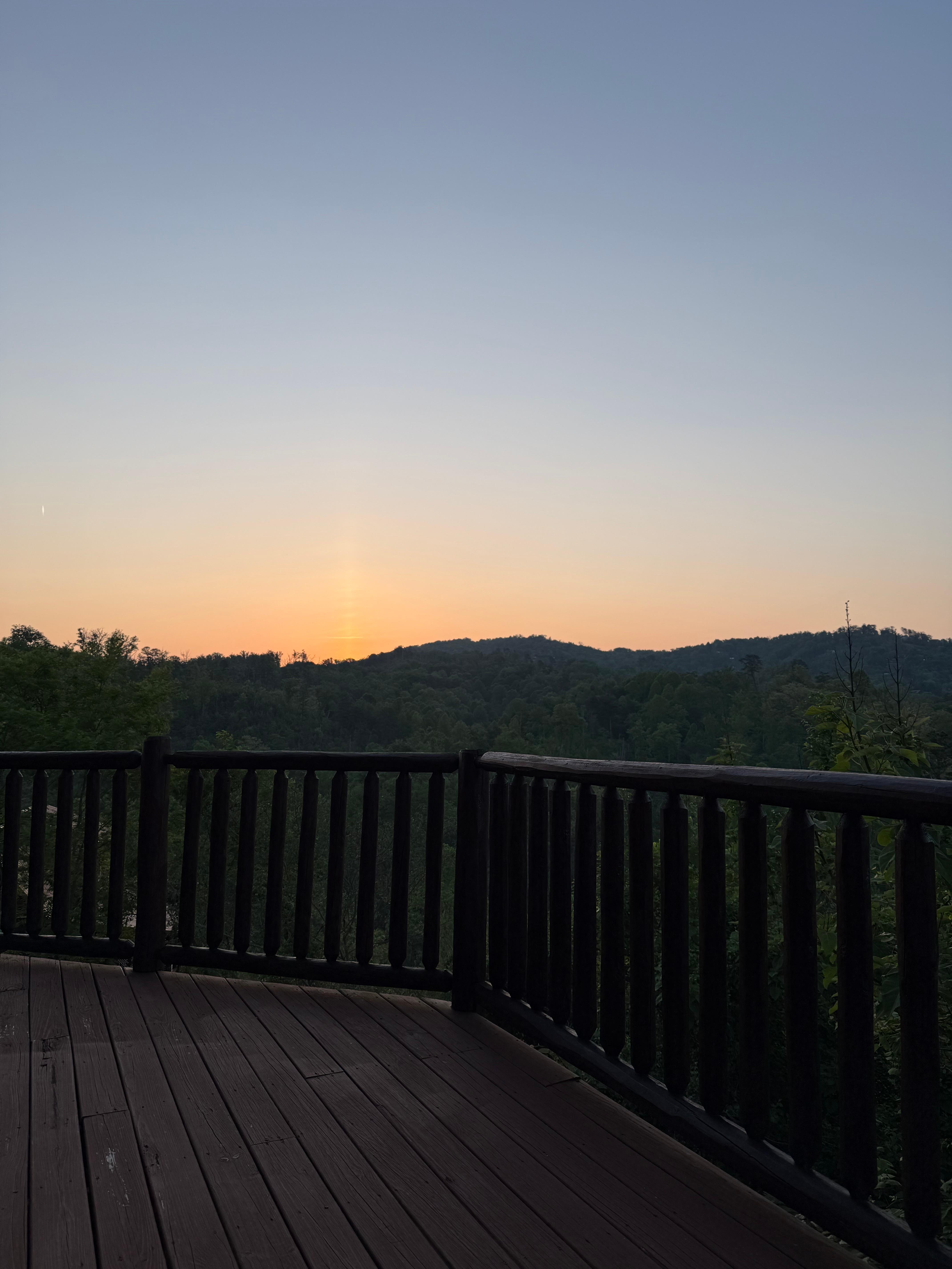 Morning sun rise from the deck! 