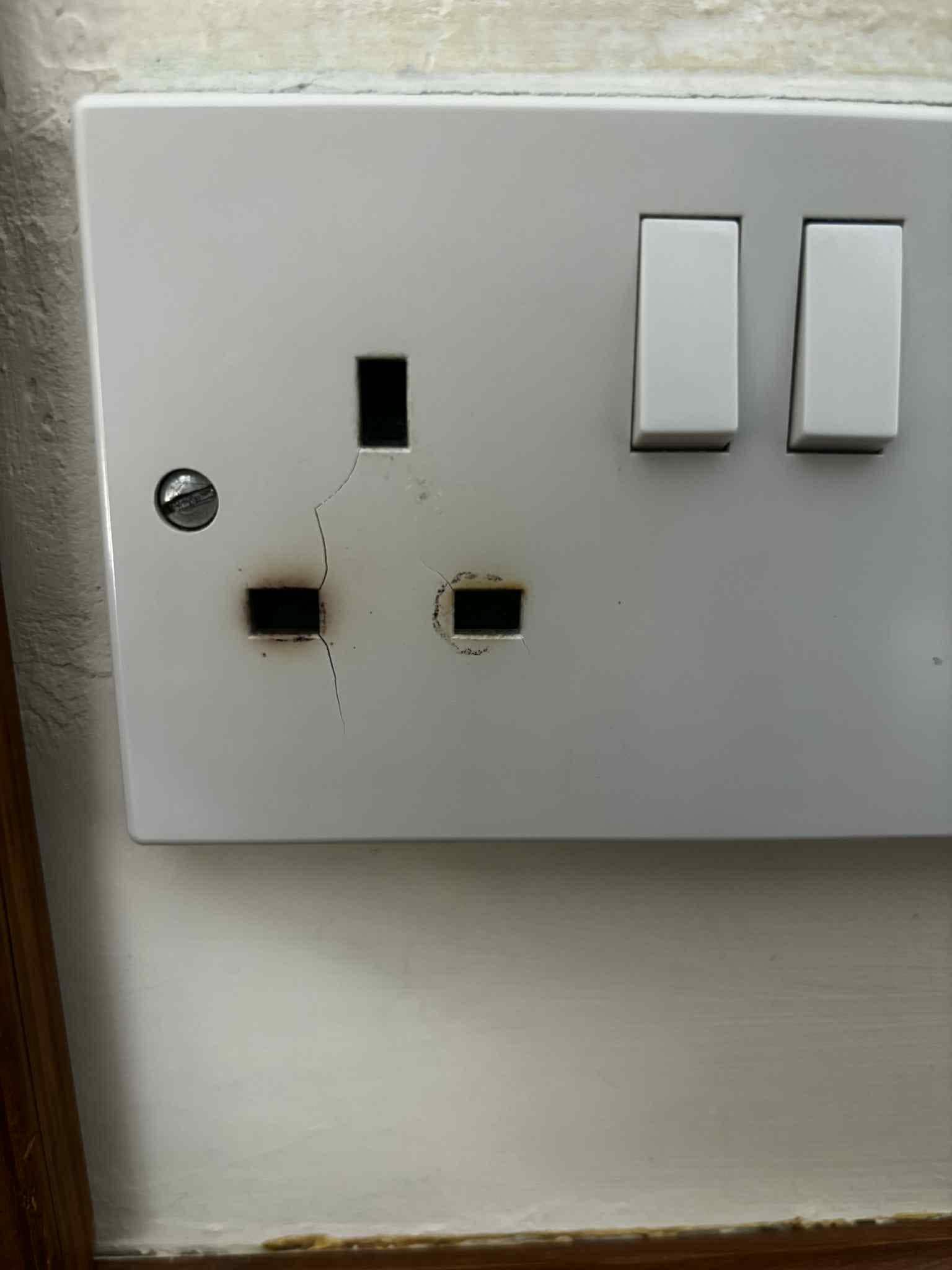 The plug socket that was sparking my GHDs 