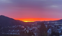 Sonnenaufgang, Blick von unserem Balkon