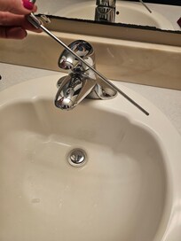 Bathroom disconnected drain.