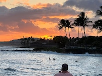 Sunset at Poipu Beach.