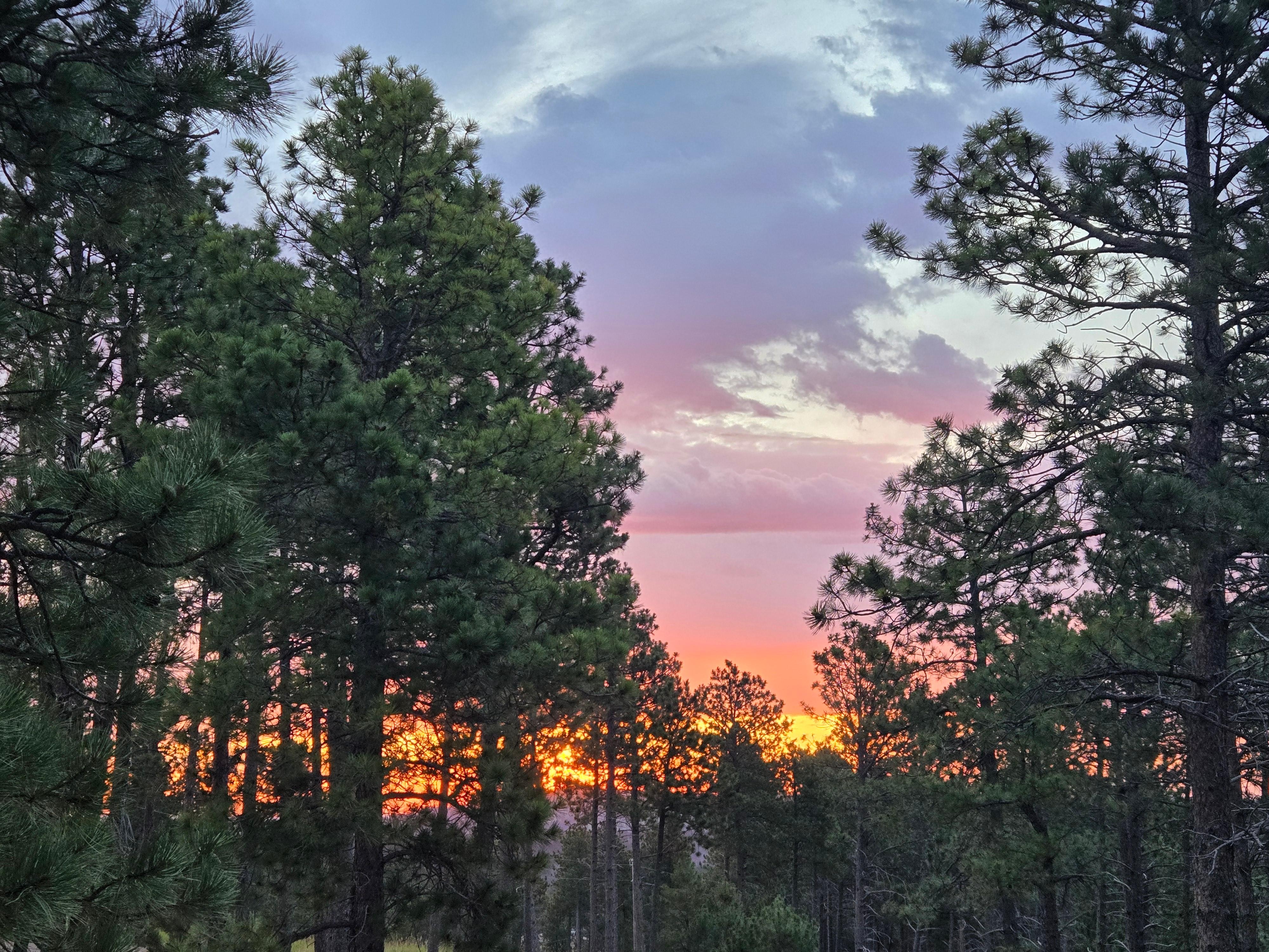 Amazing sunrises right out the window.