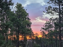 Amazing sunrises right out the window.