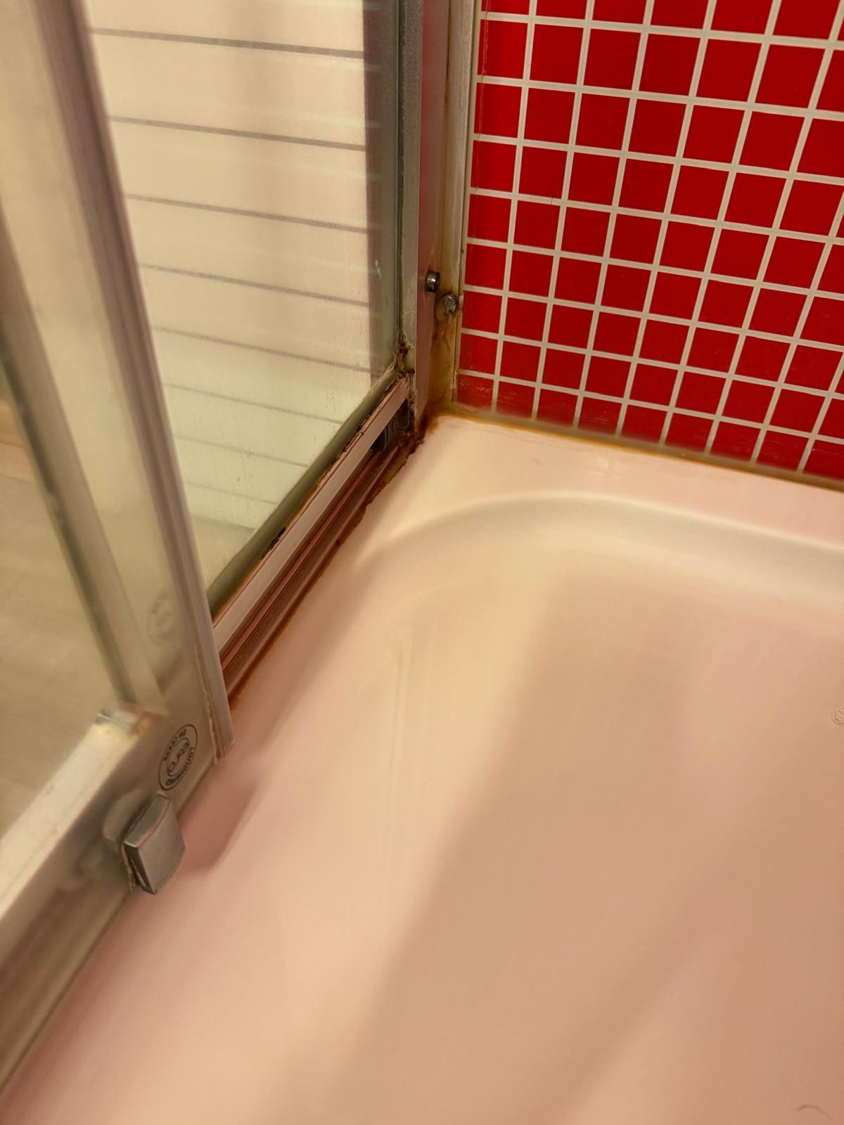 Dirty shower room