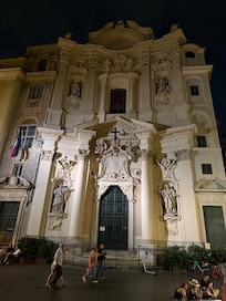 Beautiful building in the square outside our room