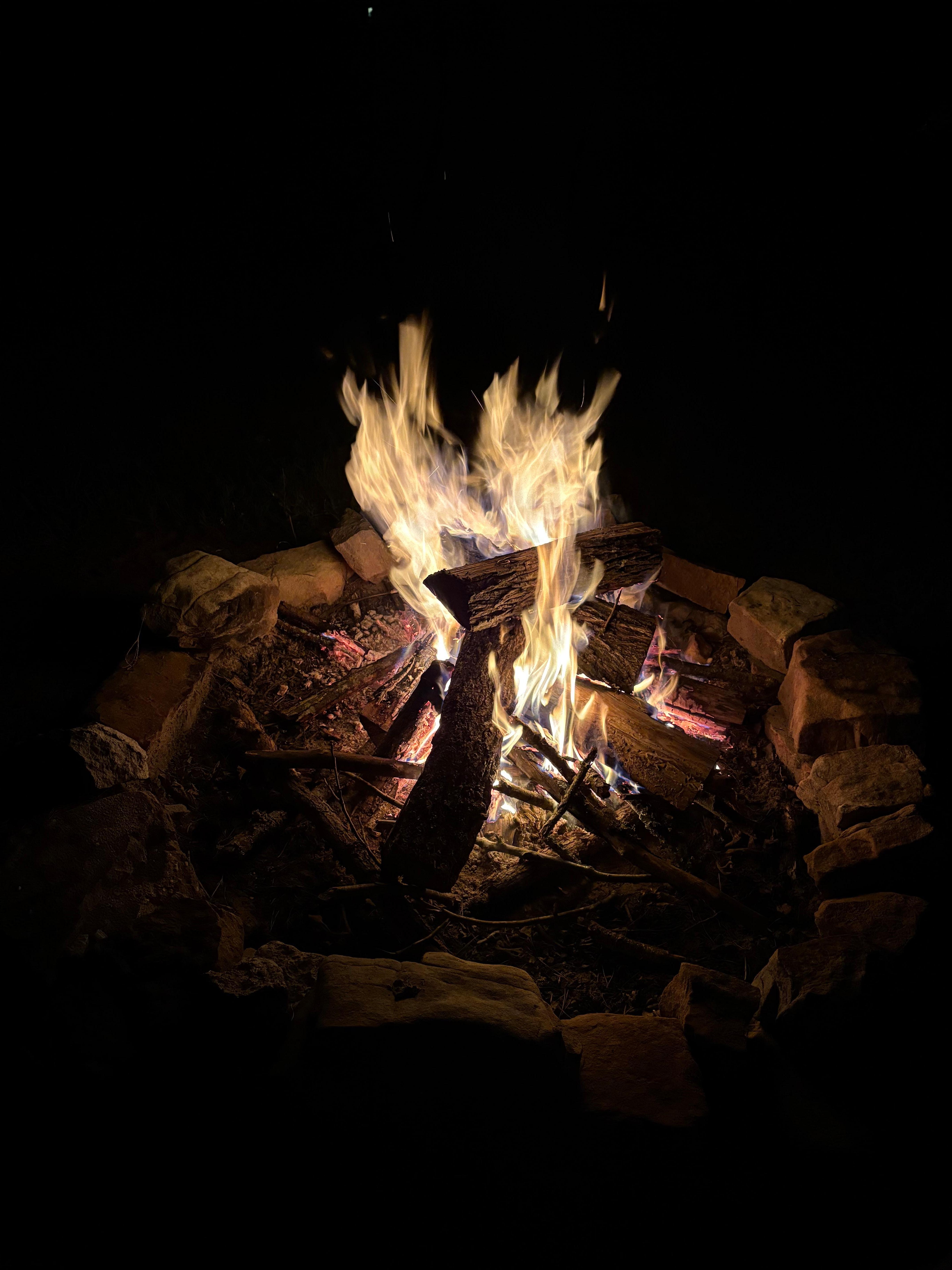 The fire pit was good on our last night. 