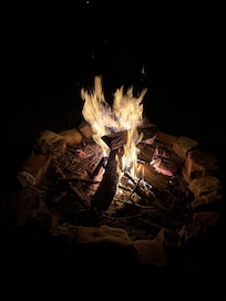 The fire pit was good on our last night.