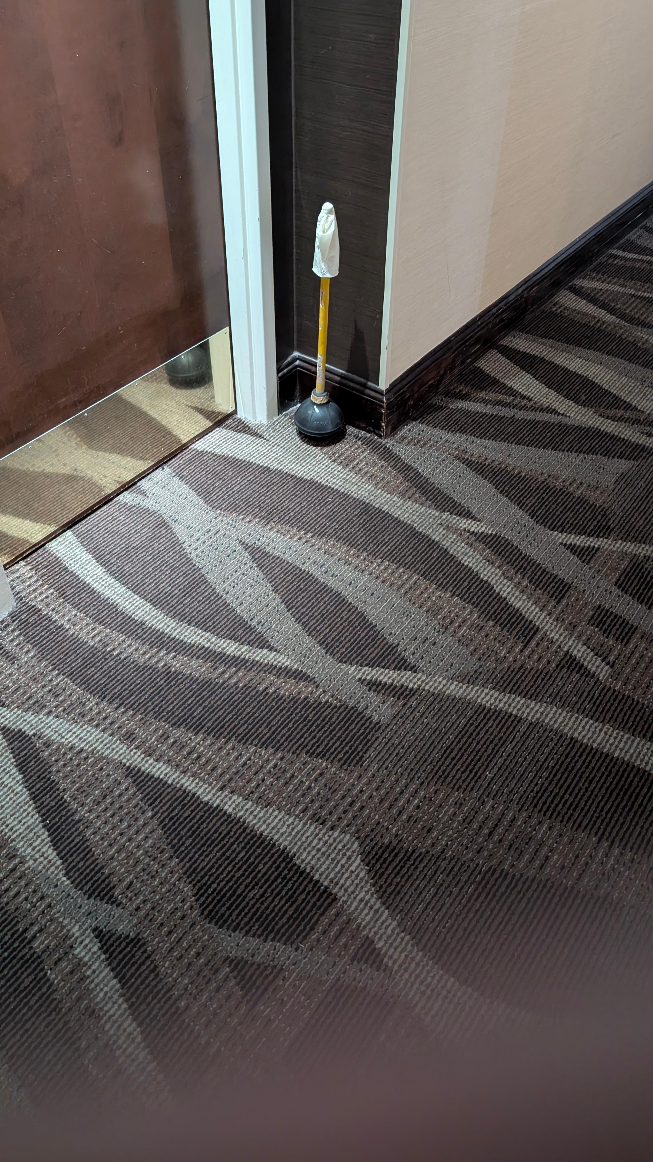 Plunger outside room 